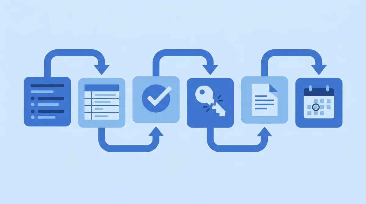 user-access-review-six-steps-diagram